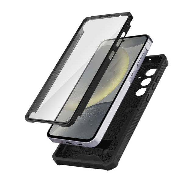 Case for Samsung Galaxy S24, ERBORD Rugged Case, black