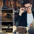 Case for Samsung Galaxy A16, ERBORD Vintage, wallet with flap, coffee