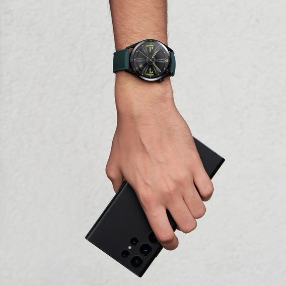 Pasek Silikonowy ERBORD Uniwersalny 22mm, Tropic, zielony / czarna klamra
