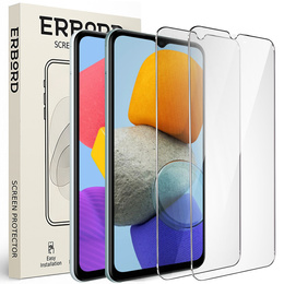 2x Tempered Glass for Samsung Galaxy M23 / M13, ERBORD 9H Hard Glass for phone screen
