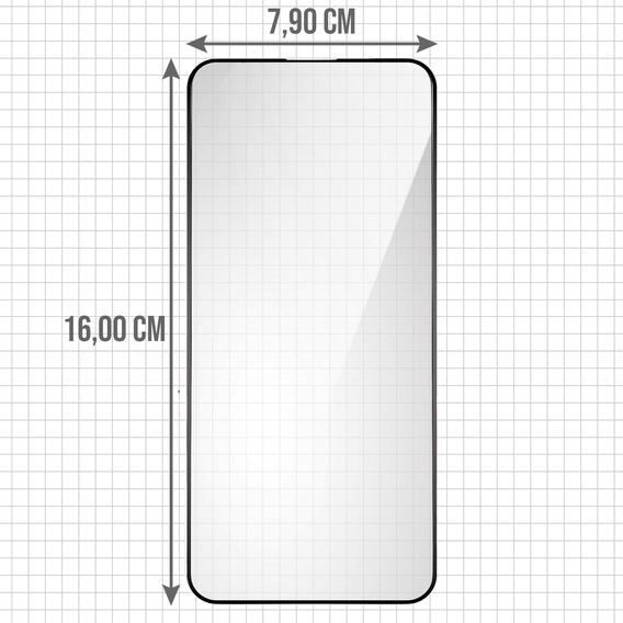 2x Tempered Glass ERBORD 3D for iPhone 16 Pro Max full display