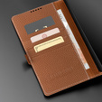 Leather case for Samsung Galaxy S24 Ultra, ERBORD LeatherWallet, brown
