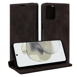 Case for Motorola Moto G73, ERBORD Vintage, wallet with flap, black