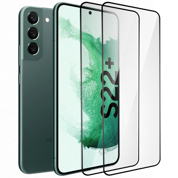 2x Tempered Glass for Samsung Galaxy S22+ Plus, ERBORD 3D full display