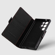 Leather case for Samsung Galaxy S24 Ultra, ERBORD LeatherWallet, black