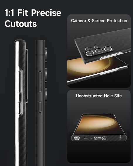 Etui do Samsung Galaxy S24 Ultra, ERBORD Full Kevlar, do MagSafe, czarne