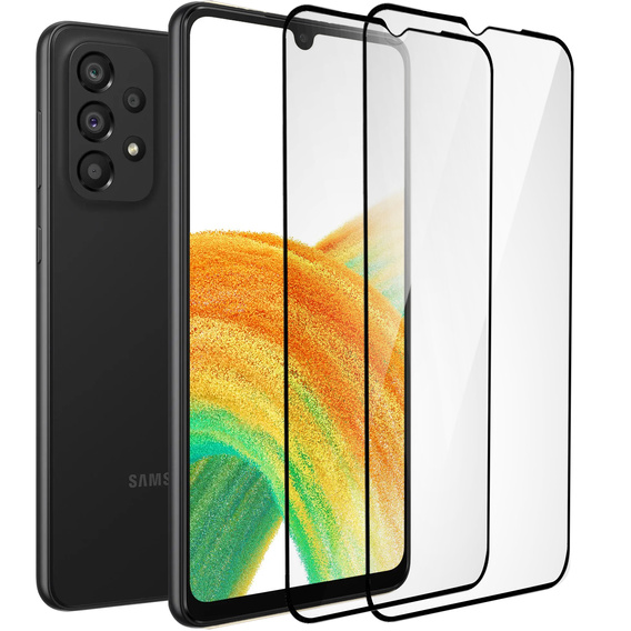 2x Szkło Hartowane do Samsung Galaxy A33 5G, ERBORD 3D pełne, szybka na cały ekran