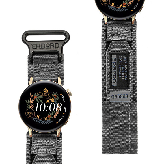Pasek Nylonowy ERBORD MP84 Uniwersalny 20mm, Szary