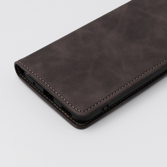Case for Motorola Moto E13 4G, ERBORD Vintage, wallet with flap, black