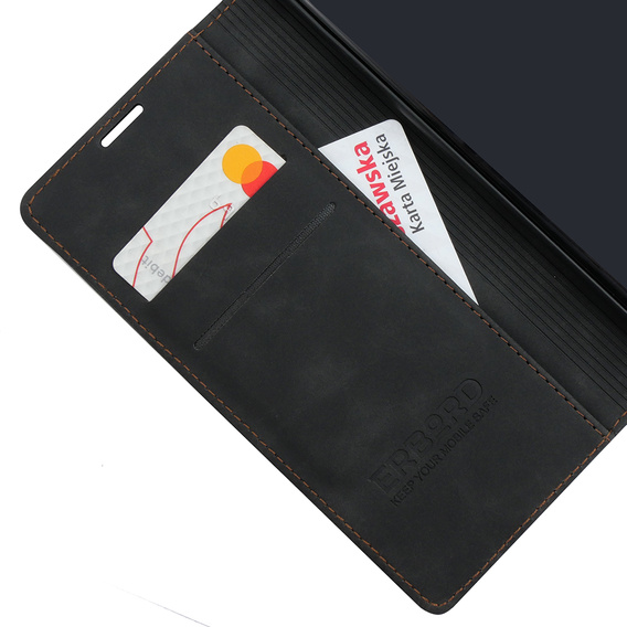 Etui do Realme 11 Pro 5G / Pro+ 5G, ERBORD Vintage portfel z klapką, czarne