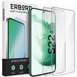 2x Tempered Glass for Samsung Galaxy S22+ Plus, ERBORD 9H Hard Glass for phone screen