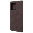 Case for Motorola Edge 40 Neo, ERBORD Vintage, wallet with flap, coffee