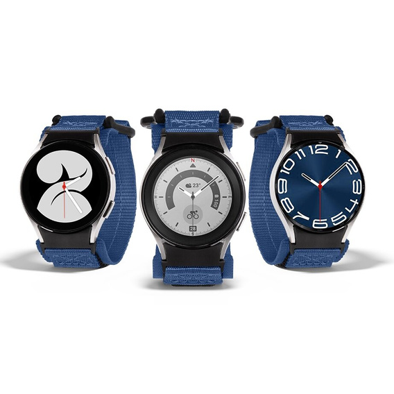 Pasek Nylonowy ERBORD MP84 do Samsung Galaxy Watch 4/5/6 40/42/43/44/45/46/47MM, Niebieski