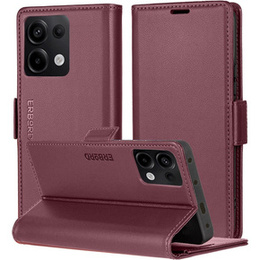 Etui do Xiaomi Redmi Note 13 Pro 4G / Xiaomi Redmi Note 14S / Xiaomi Poco M6 Pro 4G, ERBORD Glossy Litchi, portfel z klapką, czerwone