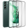 2x Szkło Hartowane do Samsung Galaxy S22+ Plus, ERBORD 3D pełne, szybka na cały ekran