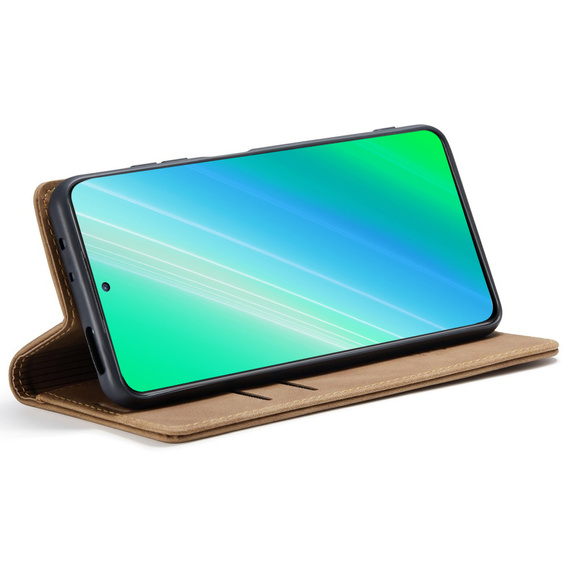 Case for Samsung Galaxy A54, ERBORD Vintage, wallet with flap, brown