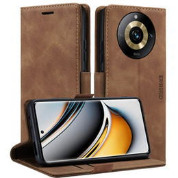 Case for Realme 11 Pro 5G / Pro+ 5G, ERBORD Vintage, wallet with flap, brown