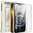 2x Szkło Hartowane do iPhone 13/13 Pro/16e, ERBORD 9H Hard Glass, szybka