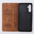 Case for Samsung Galaxy A34 5G, ERBORD Vintage, wallet with flap, brown