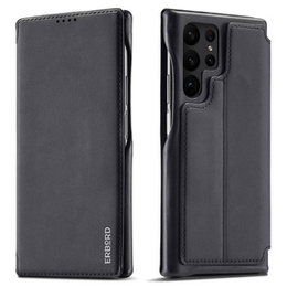 Flip case for Samsung Galaxy S23 Ultra, ERBORD Retro, black