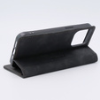 Case for iPhone 15 Pro Max, ERBORD Vintage, wallet with flap, black