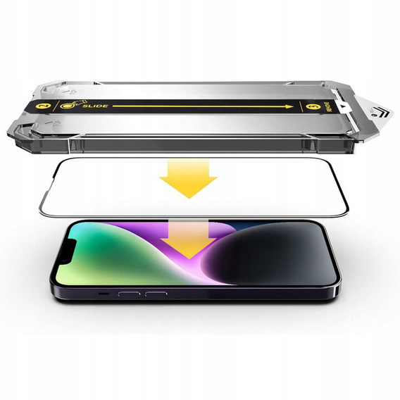 2x Szkło Szkło Hartowane do iPhone 16e / 14 / 13 / 13 Pro, ERBORD Easy App Full Screen Protector