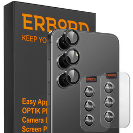 2x Szkło na aparat ERBORD OPTIK Pro do Samsung Galaxy A55, czarne