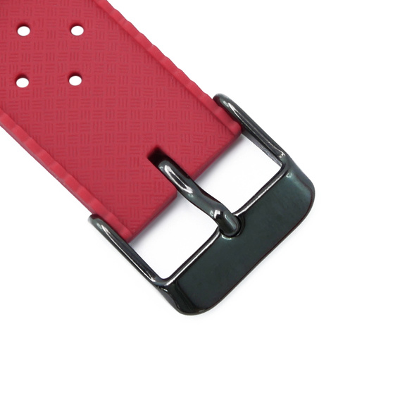 Pasek Silikonowy ERBORD Uniwersalny 20mm, Tropic, czerwony / czarna klamra