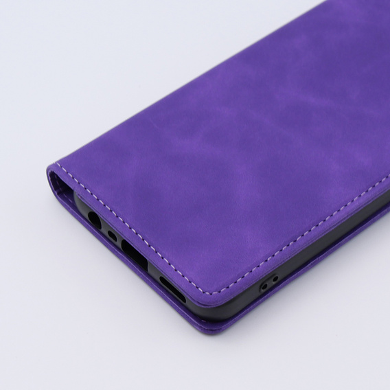 Etui do Oppo A78 4G, ERBORD Vintage portfel z klapką, fioletowe