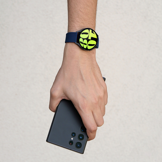 Pasek Silikonowy ERBORD Uniwersalny 20mm, Dual Color, niebieski / czerwony / różowo złota