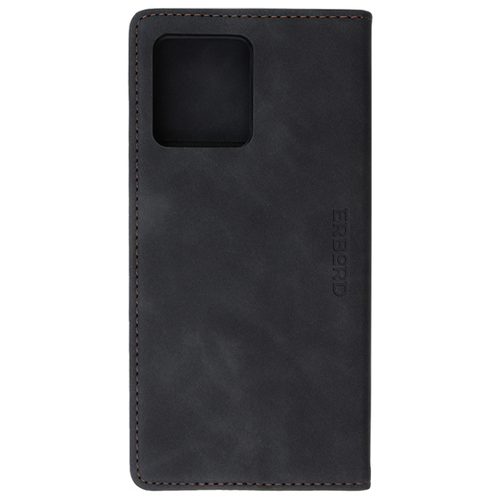 Case for Motorola Edge 40 Neo, ERBORD Vintage, wallet with flap, black