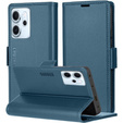Case for Oppo Reno 14 F / 14 FS, ERBORD Glossy Litchi, wallet with flap, blue