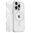 Case for iPhone 16 Pro, ERBORD Glitter MagSafe, transparent + Screen Glass