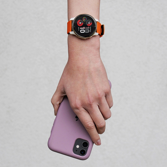 Pasek Silikonowy ERBORD Uniwersalny 20mm, Dual Color, pomarańczowy / czarny / czarna