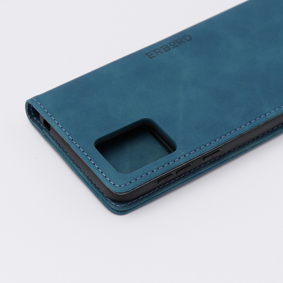 Case for Motorola Moto E13 4G, ERBORD Vintage, wallet with flap, blue