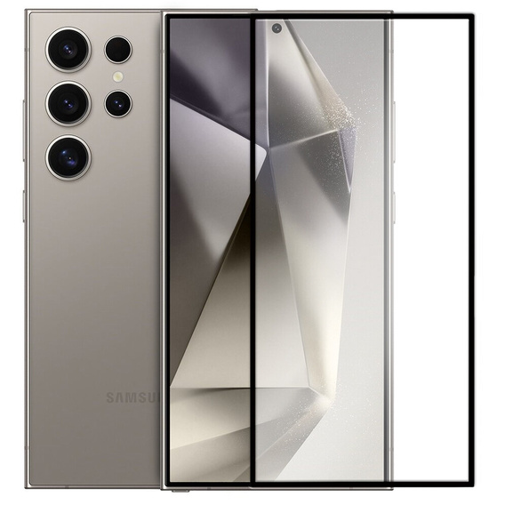 2x Szkło Hartowane do Samsung Galaxy S24 Ultra, ERBORD 3D pełne, szybka na cały ekran