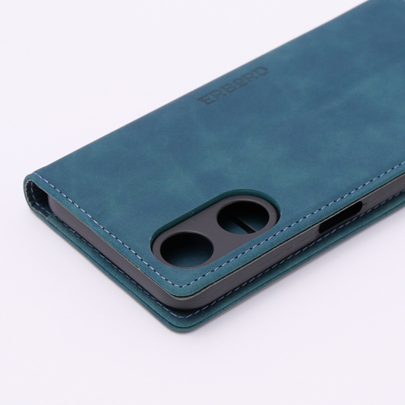 Etui do Oppo A78 5G, ERBORD Vintage portfel z klapką, niebieskie