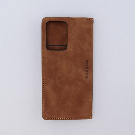 Etui do Xiaomi Redmi Note 12 5G / Poco X5 5G, ERBORD Vintage portfel z klapką, brązowe