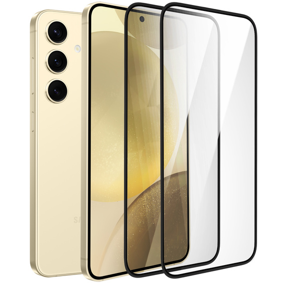 2x Szkło Hartowane do Samsung Galaxy S24/S25, ERBORD 3D pełne, szybka na cały ekran