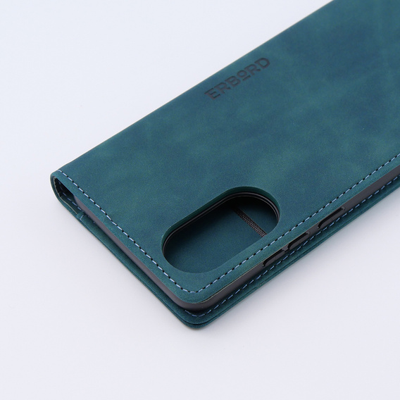 Case for Oppo A78 4G, ERBORD Vintage, wallet with flap, blue