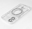 Case for iPhone 16, ERBORD Glitter MagSafe, transparent + Screen Glass