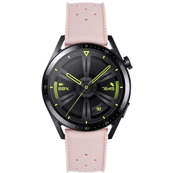 Pasek Silikonowy ERBORD Uniwersalny 22mm, Tropic, różowy / czarna klamra