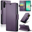 Case for Samsung Galaxy A26, ERBORD Glossy Litchi, wallet with flap, purple