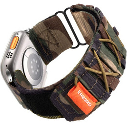 Pasek Nylonowy ERBORD Runner do Apple Watch 1/2/3/4/5/6/7/8/9/10/11/SE Ultra 1/2/3 42/44/45/46/49mm, Kamuflaż