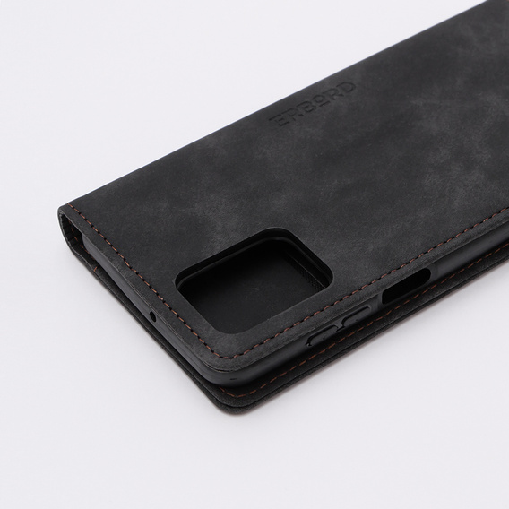 Etui do Motorola Moto G73, ERBORD Vintage portfel z klapką, czarne