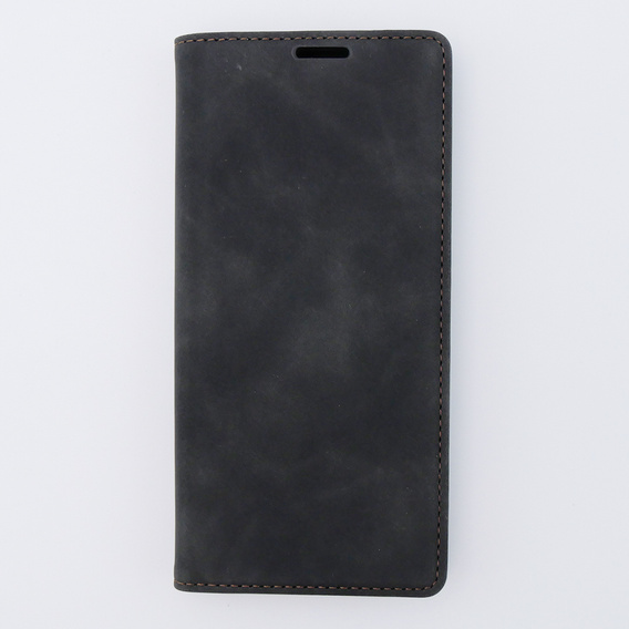Case for Xiaomi Redmi Note 12 4G, ERBORD Vintage, wallet with flap, black