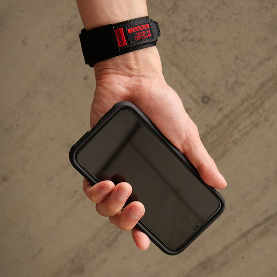 Pasek Nylonowy ERBORD MP84 Quickfit do Garmin Fenix 5X/6X/6X PRO/7X, Czarny, Rozmiar S/M