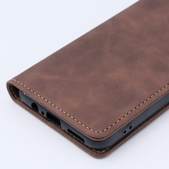 Etui do Motorola Moto G13/ G23 4G, ERBORD Vintage portfel z klapką, kawowe