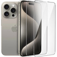 2x Tempered Glass for iPhone 15 Pro, ERBORD 9H Hard Glass for phone screen