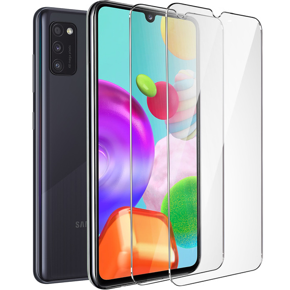 2x Tempered Glass for Samsung Galaxy A41, ERBORD 9H Hard Glass for phone screen